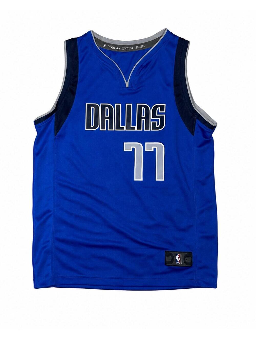 Dallas Mavericks Luka Doncic #77 Fanatics Jersey Blue Youth M